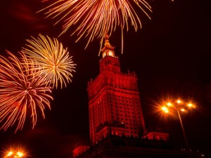 Feuerwerk am Kulturpalast
